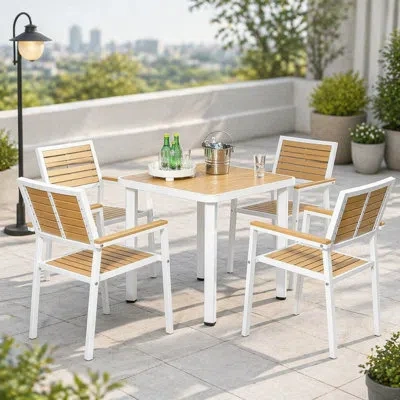 Korissa - Person Patio Conversation Set In White