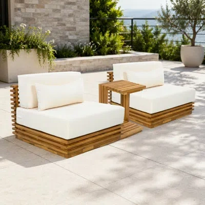Korissa - Person Patio Conversation Set In Brown
