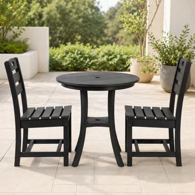 Korissa - Person Patio Conversation Set In Black