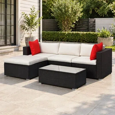 Korissa - Person Patio Conversation Set In Black