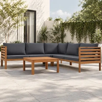 Korissa - Person Patio Conversation Set In Gray