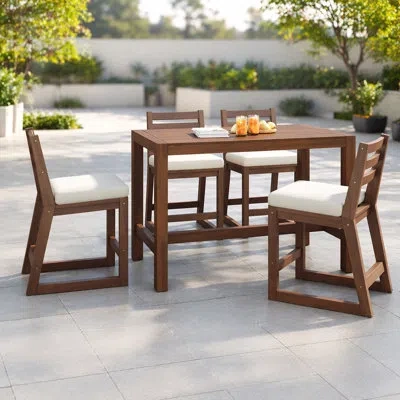 Korissa - Person Patio Conversation Set In Mocha