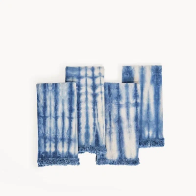 Korissa Tie Dye Cotton Napkin In Blue