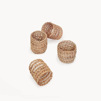 Korissa Woven Palm Fiber Napkin Ring In Brown