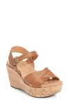 Kork-ease ® Ava 2.0 Platform Wedge Sandal In Brown Leather