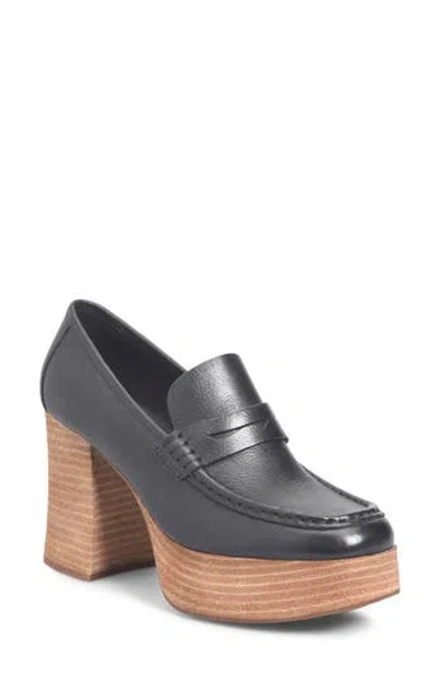 Kork-ease ® Barbara Platform Penny Loafer Pump In Black F/g