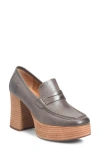 Kork-ease ® Barbara Platform Penny Loafer Pump In Grey F/g