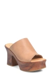 Kork-ease Cassia Block Heel Platform Sandal In Brown Leather