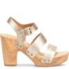 Kork-ease Della Slingback Platform Sandal In Light Gold In Gold