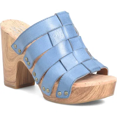 Kork-ease Devan Platform Sandal In Teal F/ G