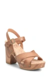 Kork-ease ® Drew Platform Sandal In Brown Leather
