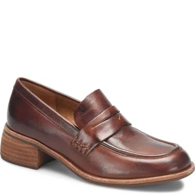 Kork-ease Keegan Ke0022816 Women's Brown Leather Chunky Heel Flat Shoes Ver111