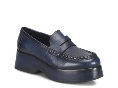 Kork-ease Korkease Pixie Platform Penny Loafer In Blue
