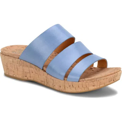 Kork-ease ® Menzie Wedge Slide Sandal In Blue F/g