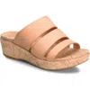 Kork-ease ® Menzie Wedge Slide Sandal In Brown F/g