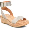 Kork-ease Mullica Ankle Strap Platform Wedge Sandal In Gold Metallic