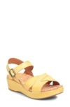 Kork-ease ® Myrna 2.0 Wedge Sandal In Yellow Leather