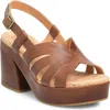 Kork-ease Paschal Slingback Platform Sandal In Brown Leather