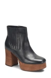 Kork-ease ® Platform Bootie In Black Fullgrain