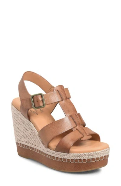 Kork-ease ® Rayleigh Espadrille Slingback Platform Wedge Sandal In Brown