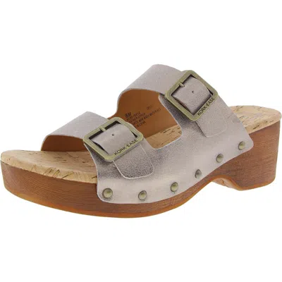 Kork-ease Saffron Womens Buckle Metallic Slide Sandals In Gold