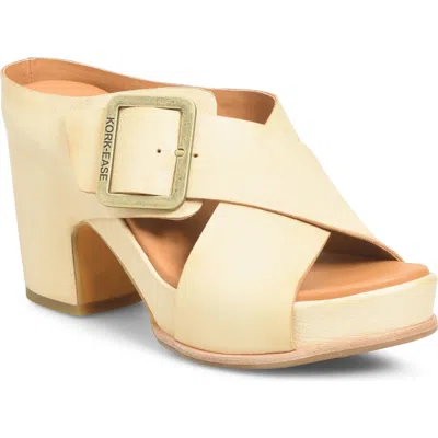 Kork-ease ® Samara Block Heel Platform Sandal In Yellow F/g