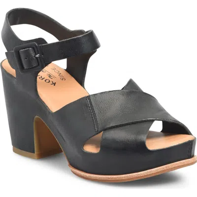 Kork-ease ® San Isabel Sandal In Black Leather
