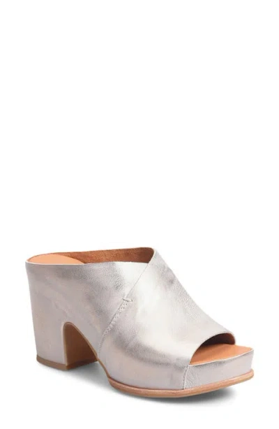 Kork-ease ® Stowe Platform Slide Sandal In Metallic