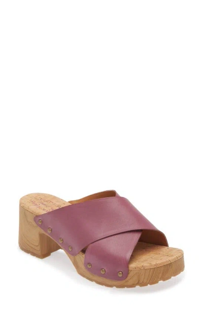 Kork-ease Tatum Slide Sandal In Purple Leather