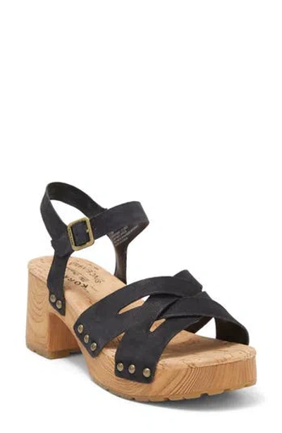 Kork-ease ® Tia Ankle Strap Sandal In Black F/g