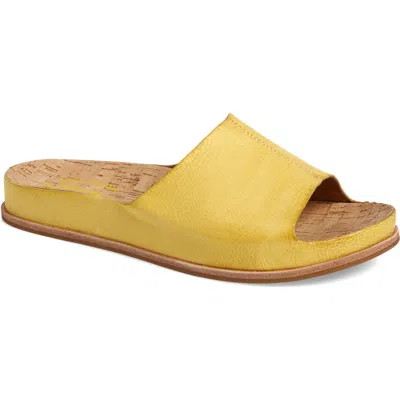 Kork-ease ® Tutsi Slide Sandal In Yellow Leather