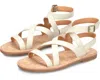 Kork-ease Women's Bryleigh Flat Sandal In Cream Leather In Multi