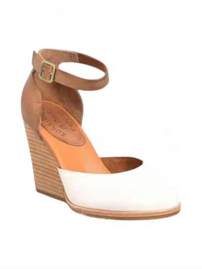 Kork-ease Women's Christie Wedge In White/brown In Multi