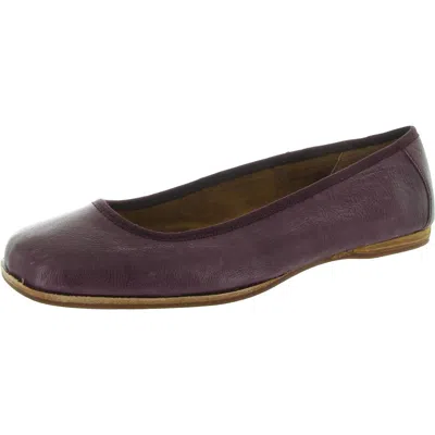 Kork-ease Womens Arch Support Leather Ballet Flats In Purple