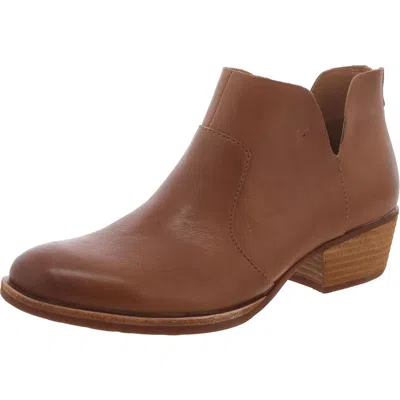 Kork-ease Womens Leather Round Toe Ankle Boots In Brown