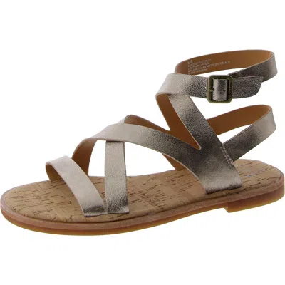 Kork-ease Womens Metallic Round Toe Gladiator Sandals In Gold