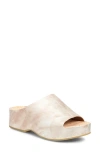 Kork-ease ® Yazmin Platform Slide Sandal In Light Gold Metallic