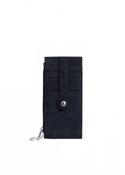 Kork Goods Women's Cork Credit Card Zipper Wallet In Black