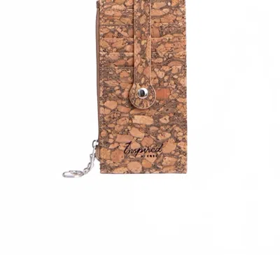 Kork Goods Women's Cork Credit Card Zipper Wallet In Marbled In Multi