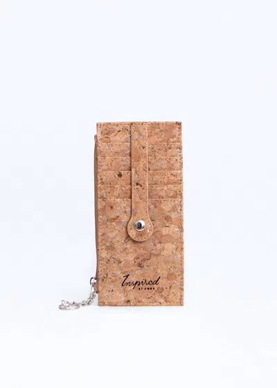 Kork Goods Women's Cork Credit Card Zipper Wallet In Silvered In Multi