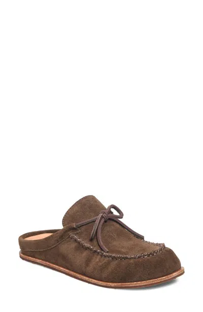 Kork-ease ® Alize Leather Flat Mule In Brown Suede