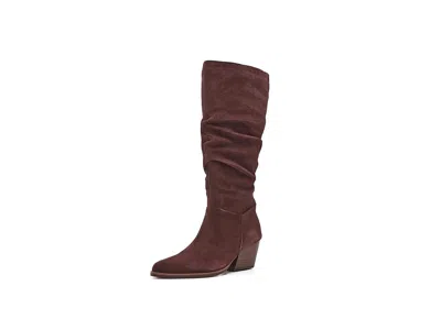 Kork-ease Darlene Women's Boots Burgundy/wood: 6 M, Leather/suede In Multi