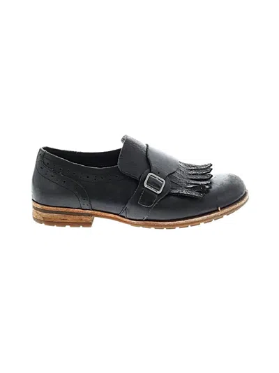 Pre-owned Kork-ease Flats In Black