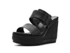 Kork-ease Korkease Raya Espadrille Wedge Sandal In Black