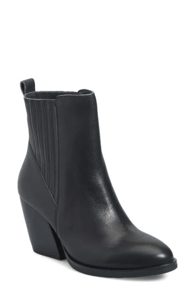 Kork-ease ® Shaila Leather Chelsea Boot In Black Leather