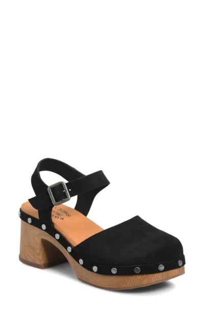 Kork-ease ® Tribecca Ankle Strap Platform Clog In Black