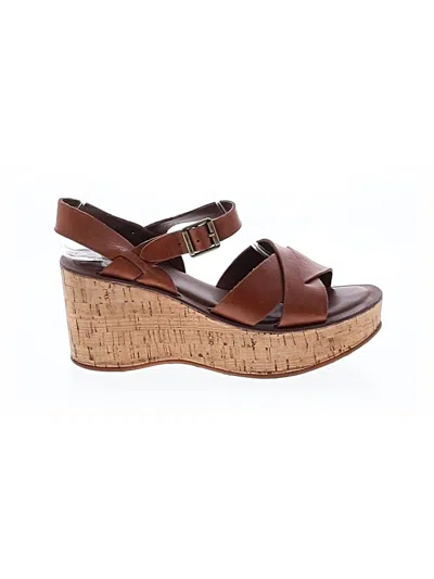 Pre-owned Kork-ease Wedges In Brown