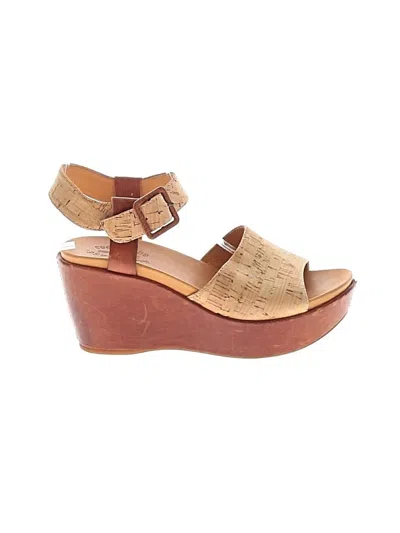 Pre-owned Kork-ease Wedges In Brown