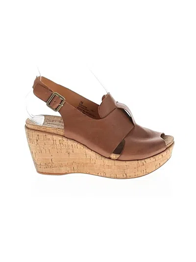 Pre-owned Kork-ease Wedges In Brown