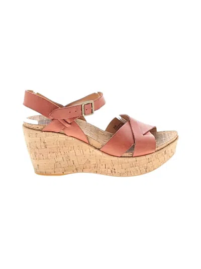 Pre-owned Kork-ease Wedges In Tan